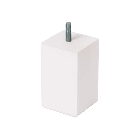 Mēbeļu kāja koka balta taisnstūra 60x100mm