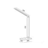 LED2B Galda lampa NOBLITE Q 7W/3CCT 420lm ar bezvadu lādētāju balta
