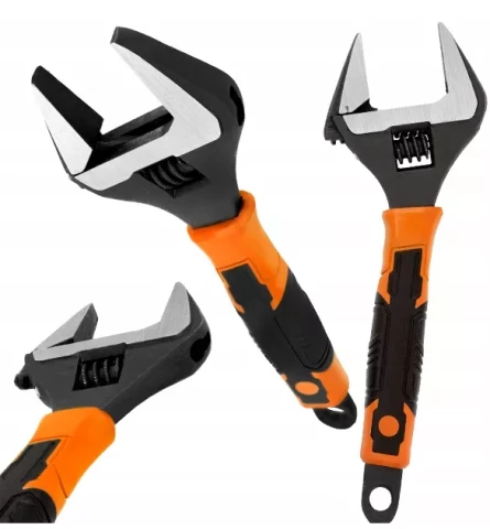 Adjustable wrench, 300 mm, 12 in, 0-60 mm, slim jaw