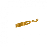 Cilpa piekaramajai atslēgai  75x25x25x1.5mm, dzelteni Zn