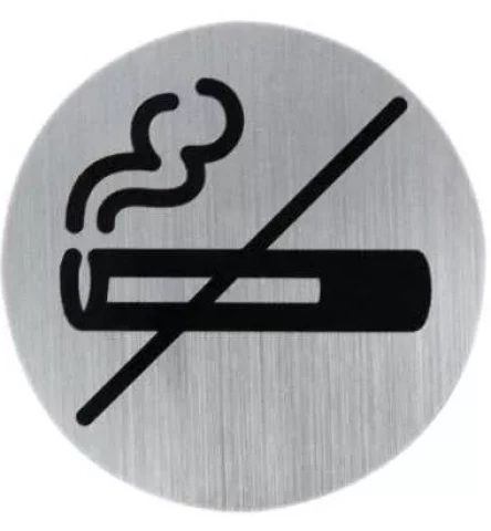 Door sign NO SMOKING, metal