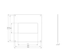 Taisnstūra flancis PVC  153x153/110x55mm