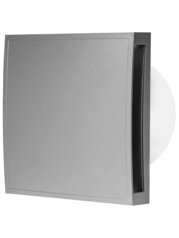 Elektroventilators E-EXTRA, Ø100mm ar noslēgvāku, taimeri, sudraba