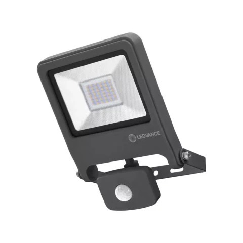 Flooglight LEDVANCE 30W 2700lm 3000K 120⁰ IP44 ar kustības sensoru melns