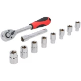 FASTER TOOLS Socket wrench set 10pcs 1/2" 8-21mm