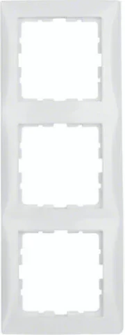 BERKER S1 polar whie glossy frame 3gang