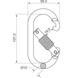 Tērauda karabīne darba drošībai