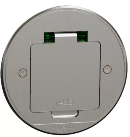 Floor socket round metal