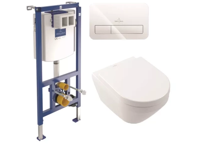 Villeroy & Boch komplekts Architectura TFe-piekar pods ar SC vāku, rāmis, balts tausti 4616D301