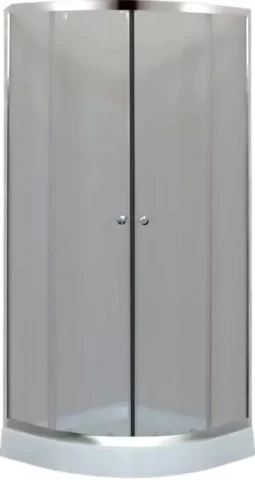 Shower cabin FLORY 90x90x185cm, semi-circular, 4mm glass, without tray and siphon