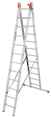 Kāpnes 3x12 TR pakāpieni kombinējamas teleskopiskas h= 8.6m KRAUSE Monto Tribilo