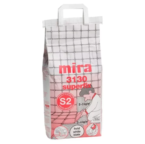 mira 3130 SUPERFIX 15kg Karstumizturīga, elastīga flīžu līme C2TE S2