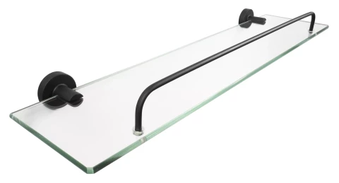 CARBON stikla plaukts, melns