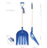 Snow shovel 48x39.5x133.5cm with wooden handle, blue STANDARD 2