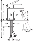 Hansgrohe izlietnes maisītājs Vernis Blend 70, hroms, HG71558000