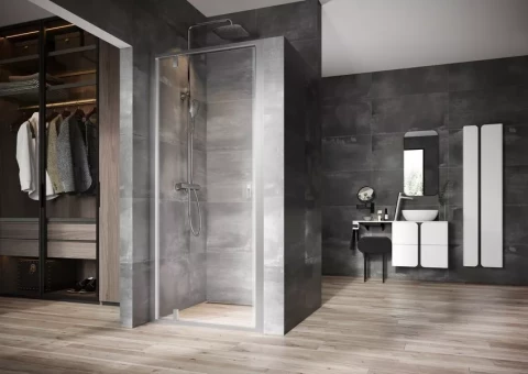 Ravak dušas durvis NDOP1-80, satīns/stikls Transparent, 03O40U00Z1