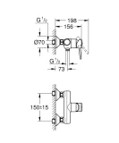 Grohe dušas maisītājs Start Classic, hroms 23786000, Izpardošana xx