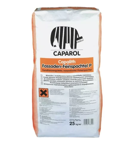 Capalith FassadenFeinspachtel P 25kg Ar sintētiskiem sveķiem uzlabota minerāla pulverveida špaktele