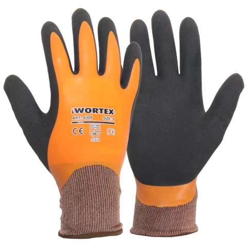 WORTEX ūdens izturīgi cimdi,dubults lateksa pārkl. XXL/11