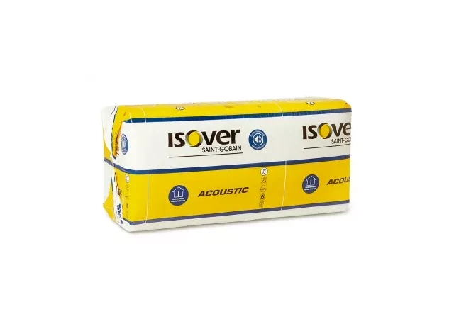 Isover ACOUSTIC (KL40) 75mm 610x1310mm(pakā: 11.19m² 0.83925m³) 20pak/paletē