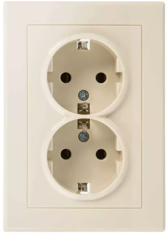 MIKRO dubultā socket a/r a/z beige