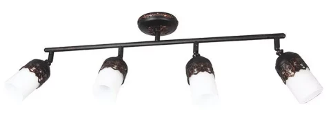 Sienas lampa FLORIS 4x40W E14t.brūna