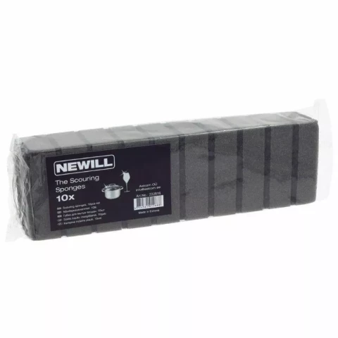 Tīrīšanas sūkļi, 10gab komplektā, melni