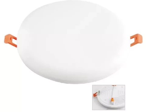 Iebūvējams LED gaismeklis 200-240V 9W 820Lm 4000K IP44 90x16mm apaļš