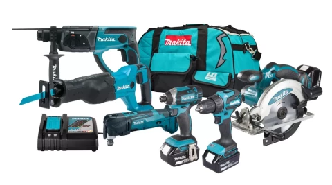 Набор аккум.инструментов DLX6135TX1, DDF490 + DTD152 + DHR202 + DTM51 + DJR186 + DSS610 + 3 x 5.0 Ач + зарядное устройство + сумка