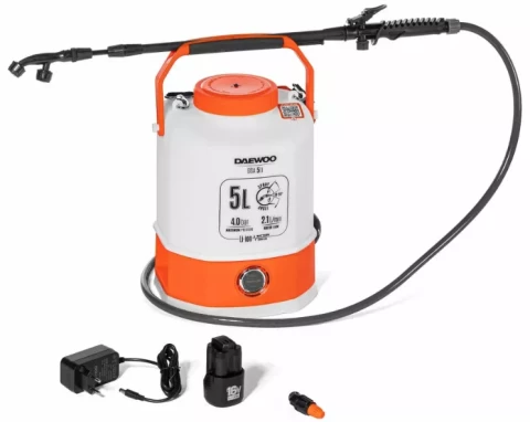 Аккумуляторный опрыскиватель/распылитель DSA 5Li SET, 16В 2.5 Ач, 5л, 4бар, DAEWOO