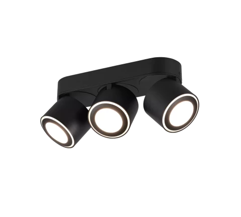 Ceiling Light TRIO Taurus 3XLED SMD 3.5W 3X340Lm 3000K 3XLED 1.5W 3X110Lm 3000K black 652910332
