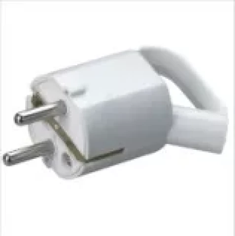 CT12 PLUG WITH RING 2P+GROUND ASSEMBLE, WHITE