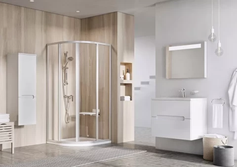 Ravak dušas kabīne SKCP4-90 195  balts+Pearl