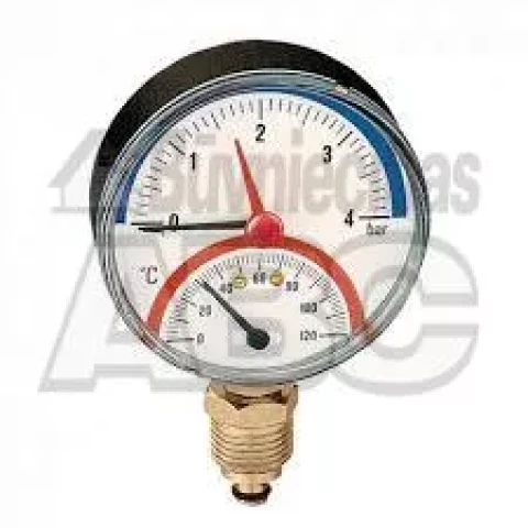 Термо-манометр   D80 6 ATM 1/2"  120c