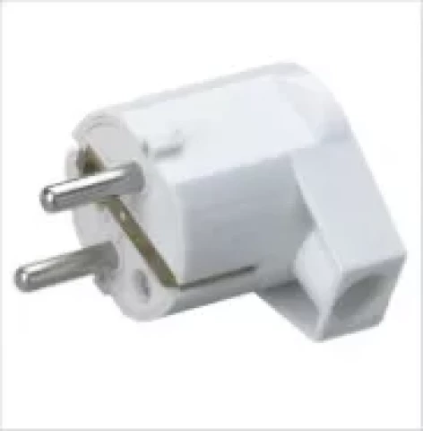 CT10 PLUG ANGULAR 2P+GROUND ASSEMBLE, WHITE
