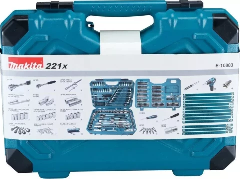 Tool set 221 pcs/pack, MAKITA E-10883