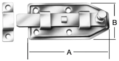 Aizbīdnis durvīm Zn 100x45mm ar rokt.