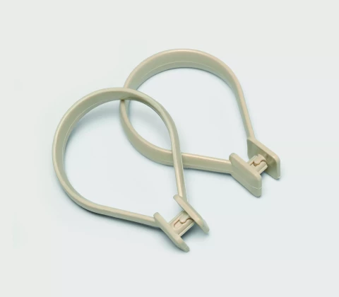 BEAUTY shower curtain rings,beige , bag12pcs