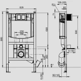 SANIT WC iebūvējamais komplekts 4171/OBT, pods + SC vāks+ hromēta poga