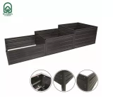 Paaugstinātā dārza dobe trepjveida, krāsota, 225x75 cm, h-50-40-30 cm