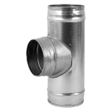 T-joint metal, Ø100-100mm without rubber, extruded 