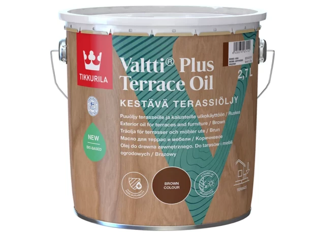 Tikkurila VALTTI PLUS Terrace Oil 2.7L Eļļa kokam ārdarbiem brūna