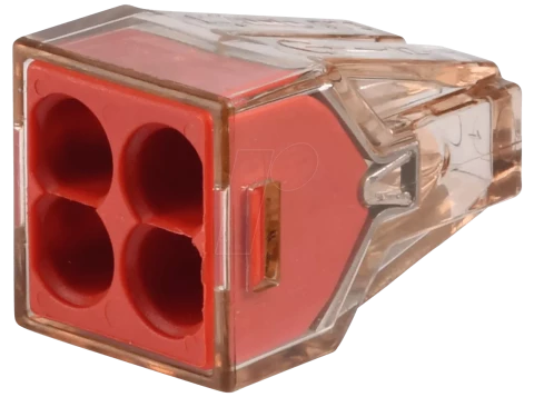 Savienojuma klemmes monolīta vadiem WAGO 4-vadu 1.5-4mm2/32A/400V 5gab. 773-604