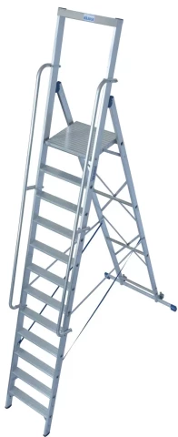 Kāpnes ar plaformu 12 pakāpieni h= 4.1m KRAUSE Stabilo professional