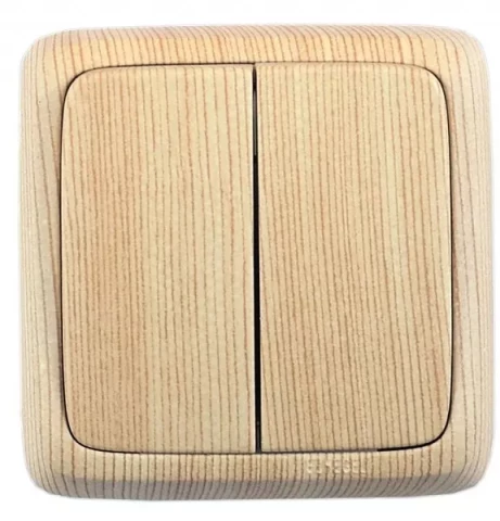 HEGEL ALFA slēdzis 1+1 v/a IP20 priede