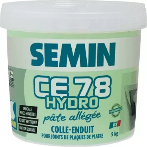 Semin CE78 HYDRO PATE LIGHT 5кг Влагостойкая готовая шпаклевка для заделки швов гипсокартона 45