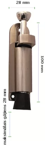 Durvju fiksators 100x100 NIĶELIS