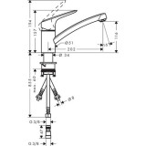 HG71830000 LOGIS 120 Kitchen faucet ar groz. snīpi