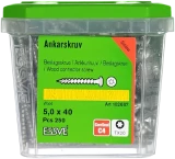 Enkurskrūve būvkalumiem 5.0x40mm CS 250 gab/iep., ESSVE 102667