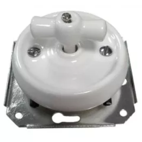 FENDE pārslēdzis Z/A 2-polu rotējošs keramikas balts